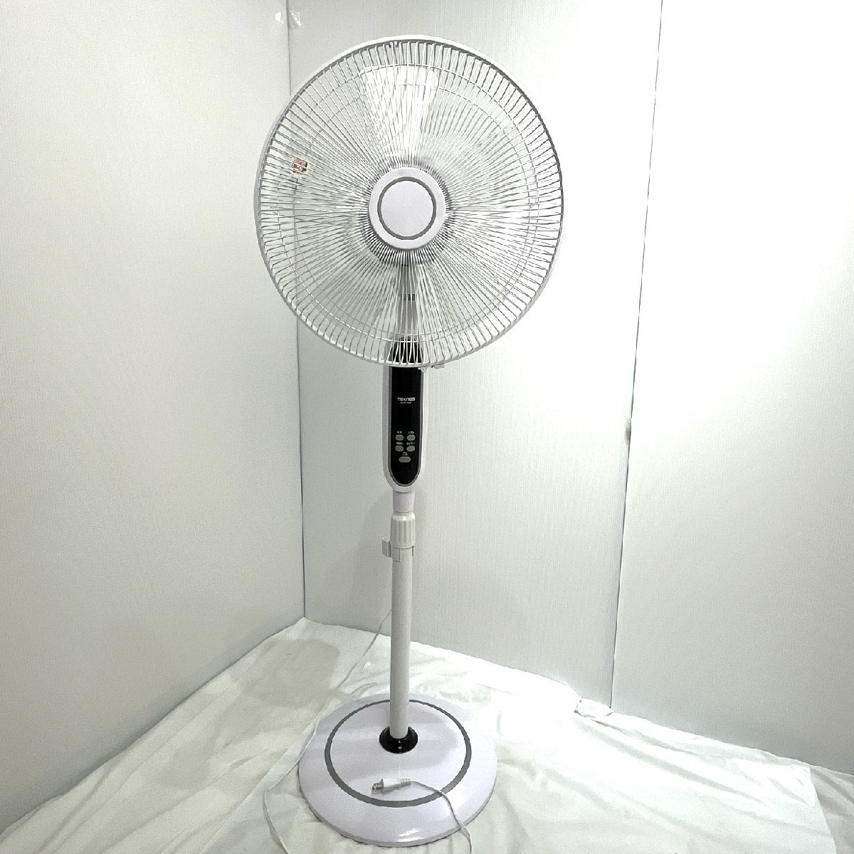 40cm フロアー扇風機 TEKNOS KI-F536R 大型 高さ125～148cm 2024年製 簡易動作確認済 リモコン無し 引取りOK/札幌市 【道楽札幌】