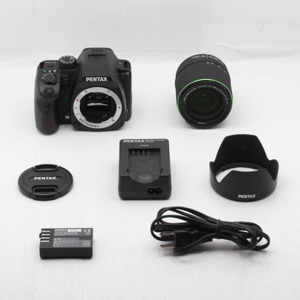 【美品】ショット数 4,999 枚 PENTAX K-70 18-135mm WRレンズキット ブラック JS129-01173