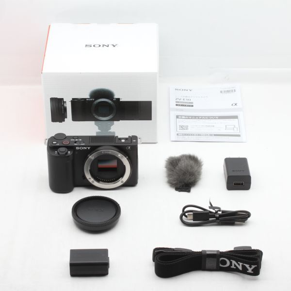 【ほぼ新品】ショット数13枚 SONY ソニー VLOGCAM ZV-E10 B ボディ ブラック JS129-01153