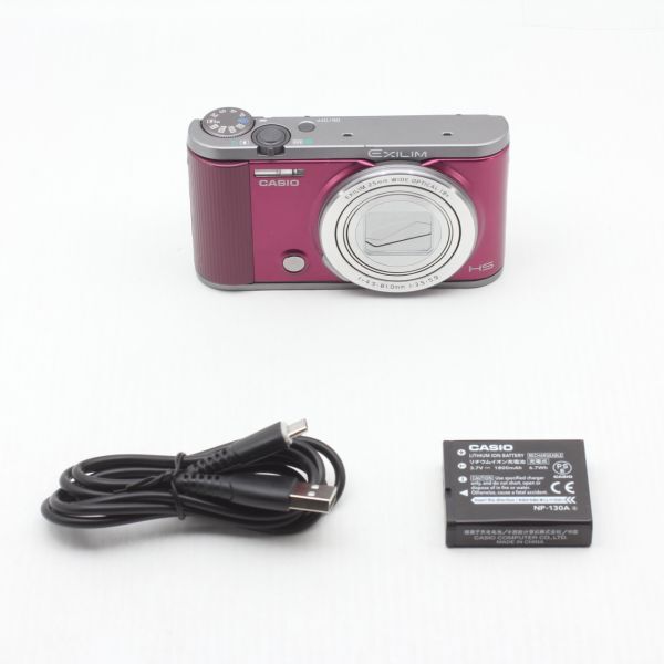 訳あり商品 CASIO EX-ZR1700WR　ワインレッド JS129-01111