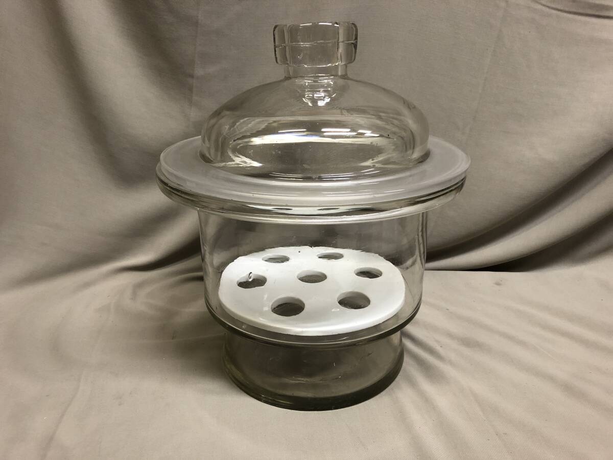 ガラスデジケーター　昭和レトロ　アンティーク　ガラス瓶　工芸品　保存容器　実験器具　水槽　鉢　