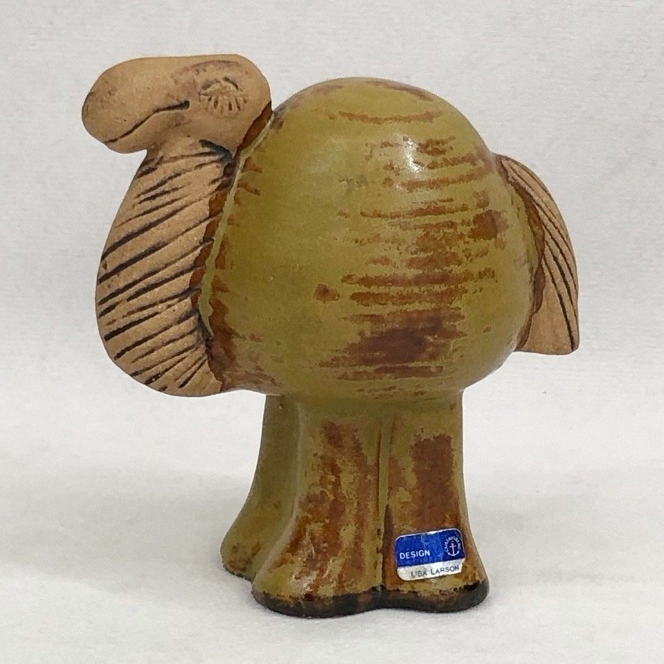 美品 Lisa Larson リサ ラーソン Menageri メナジェリー シリーズ ひとこぶ ラクダ オブジェ 置物 陶器 ヴィンテージ