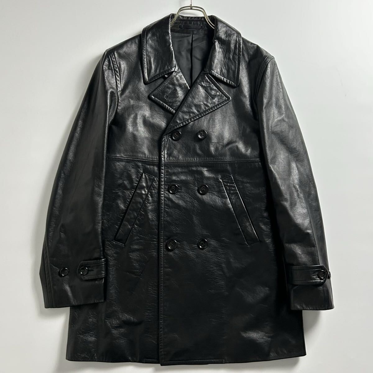 田中オム AD2001 コムデギャルソンオムプリュス レザーコート 