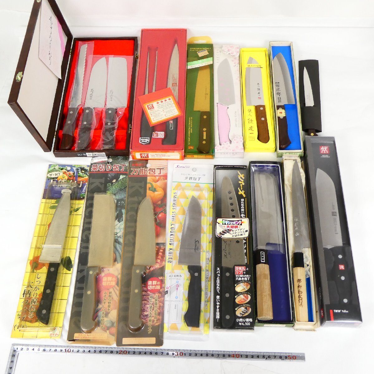 包丁 18点セット 大量セット 成國 寿 3本セット・堺龍神 菜切包丁・堺助友 柳刃包丁・他 中古 長期在庫■CC048s■