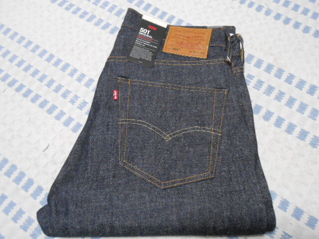 新品！リーバイス　プレミアム501　ビッグE　赤ミミ　Ｗ32・Ｌ34　005013516　リジッド　501XX　糊付き　赤耳　セルビッチ