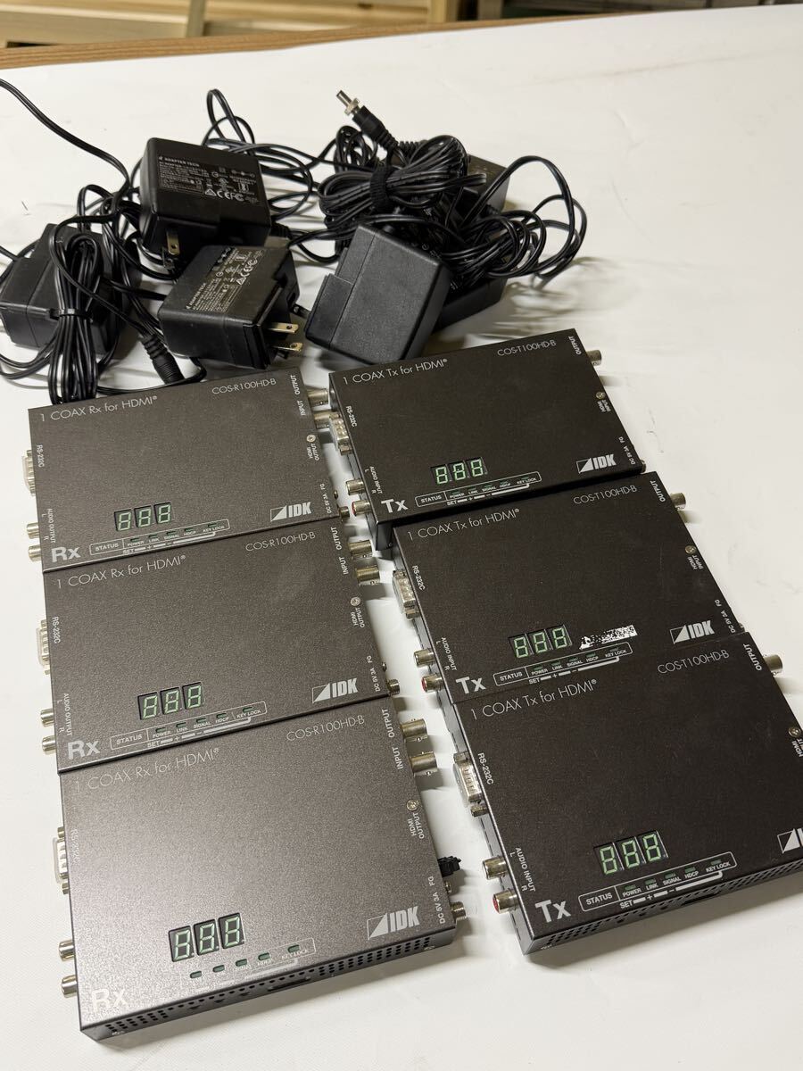 IDK HDMI 同軸受信機 COAX RX For HDMI/TX For HDMI 送受信　COS-R100HD-B 6台セット