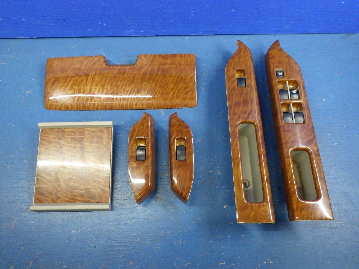 ★希少★ デリカD5 純正オプション ウッドパネル セット パワーウインドウスイッチ 茶木目 CV5W