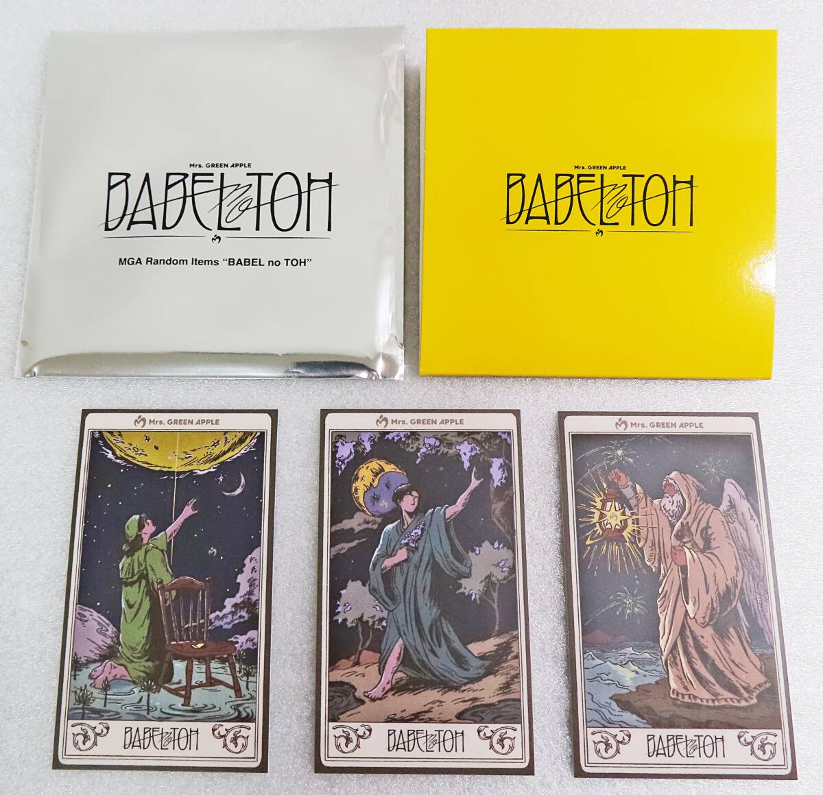 【BABEL no TOH】『Mrs.GREENAPPLE（ミセスグリーンアップル）／MGA Random Items バベルの塔 タロットカード３枚』◆送料140