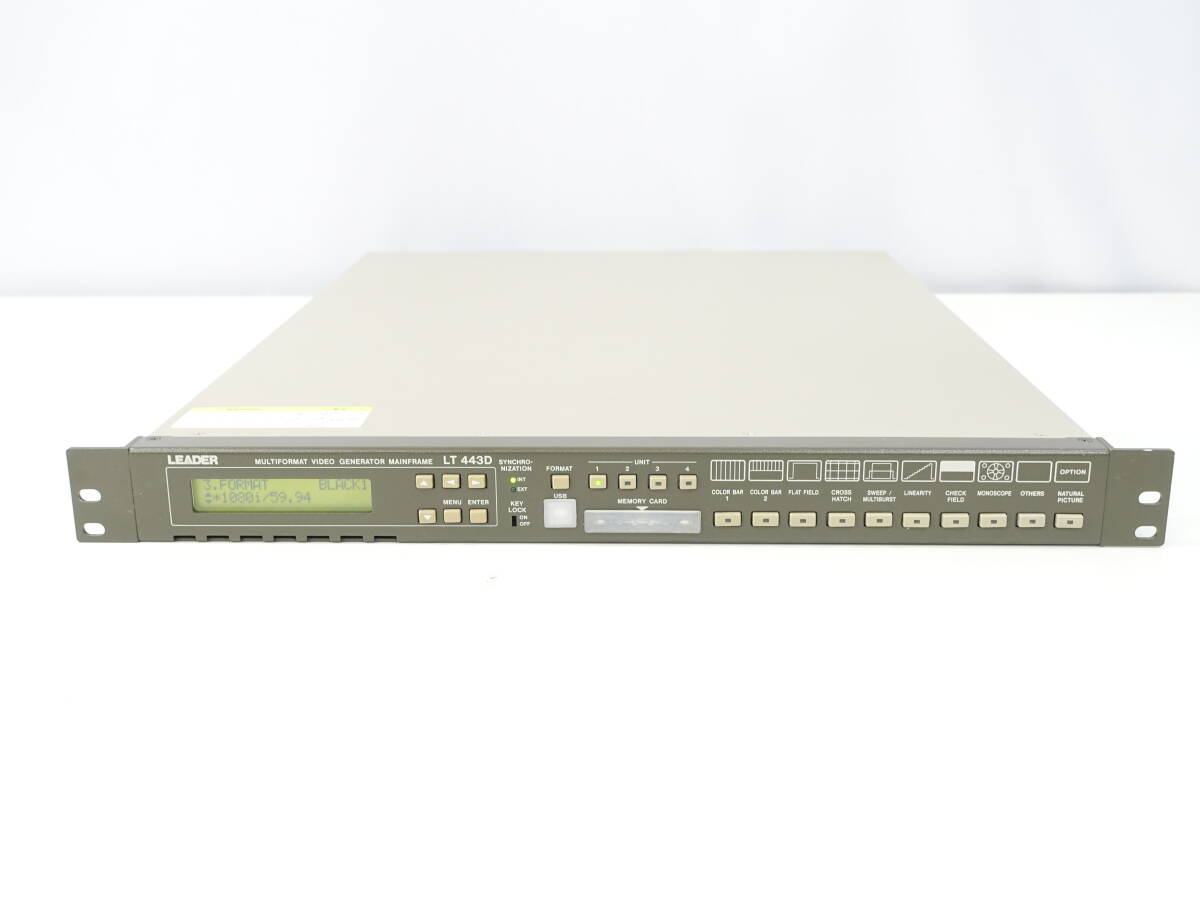 LEADER マルチフォーマットビデオジェネレーター LT443D GL/SDB/BLボード内蔵 *409061