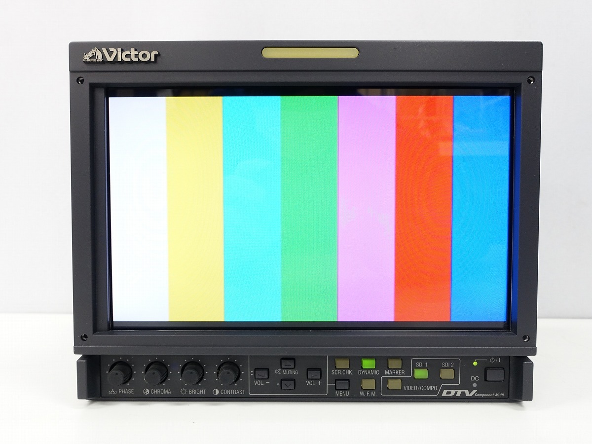 【使用時間僅か143H】 Victor DT-V9L3D 9V型マルチフォーマットLCDモニター SD/HD-SDI コンポジット コンポーネント 動作品 *443839