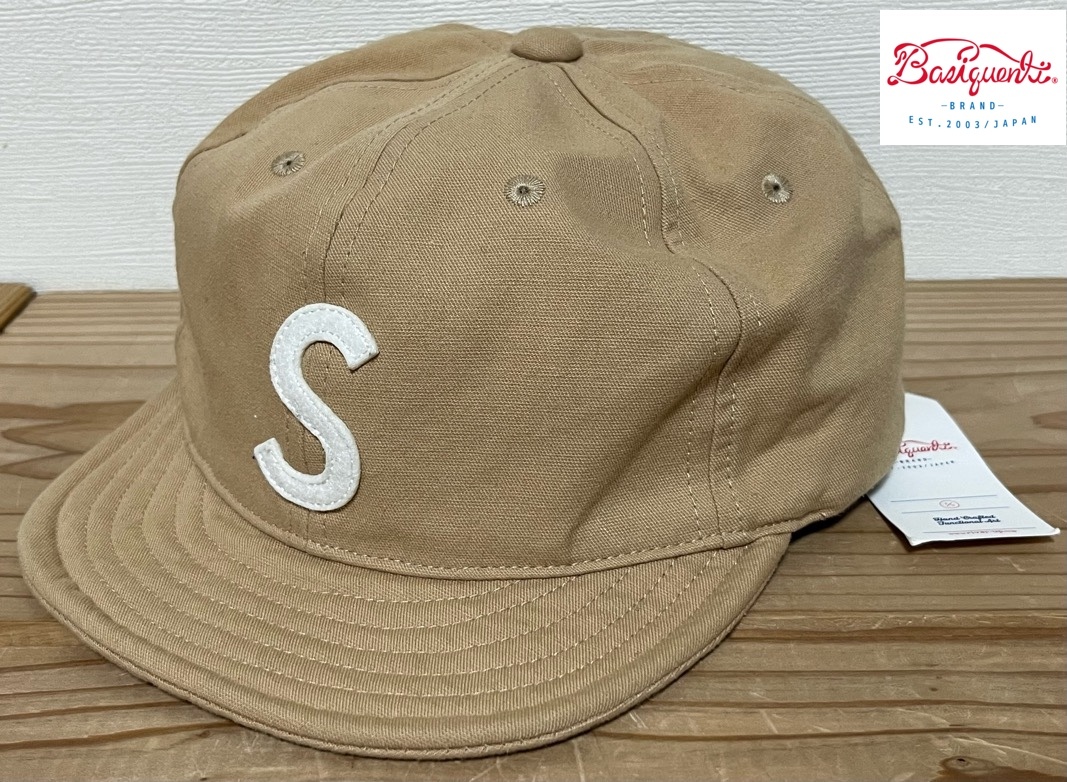Basiquenti Spring Logo Short Cap beige / ベーシックエンティ スプリングロゴショートキャップ ベージュ 57-59cm 未使用品 帽子 キャップ