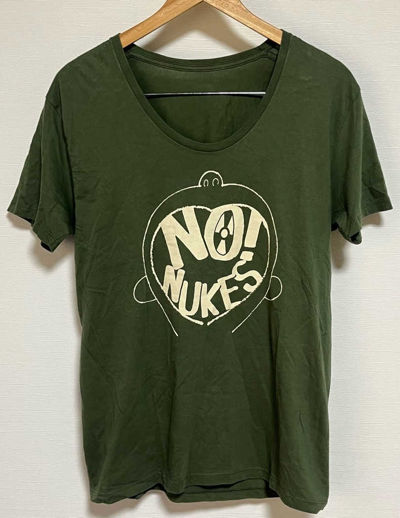 魂列車 Vol.1 2012.3.11 NO NUKES Tシャツ L カーキ 古着 ノー・ヌークス ノーヌクス 深緑 