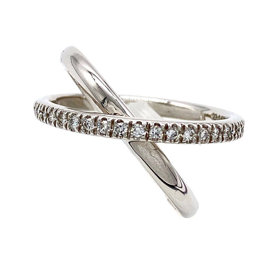 g18693　MIKIMOTO　ミキモト　K18　D0.18ct　リング　USED　美品　6.7g　#12