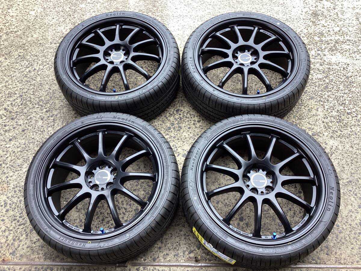  M9278 WORK エモーション 11R 18インチ7.5J +47 100/5H＆215/40R18 未使用 夏タイヤ 4本 86 BRZ プリウス 