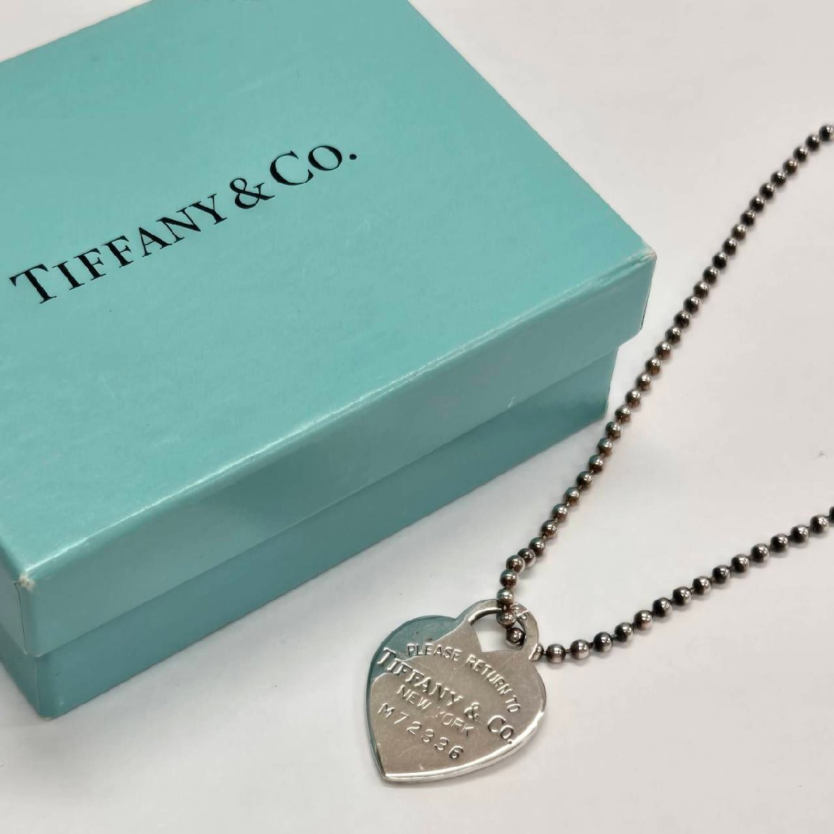 TIFFANY&Co. ティファニー リターントゥ ロングボールチェーン ネックレス 925 保存袋 箱付き シルバー アクセサリー ブランド小物