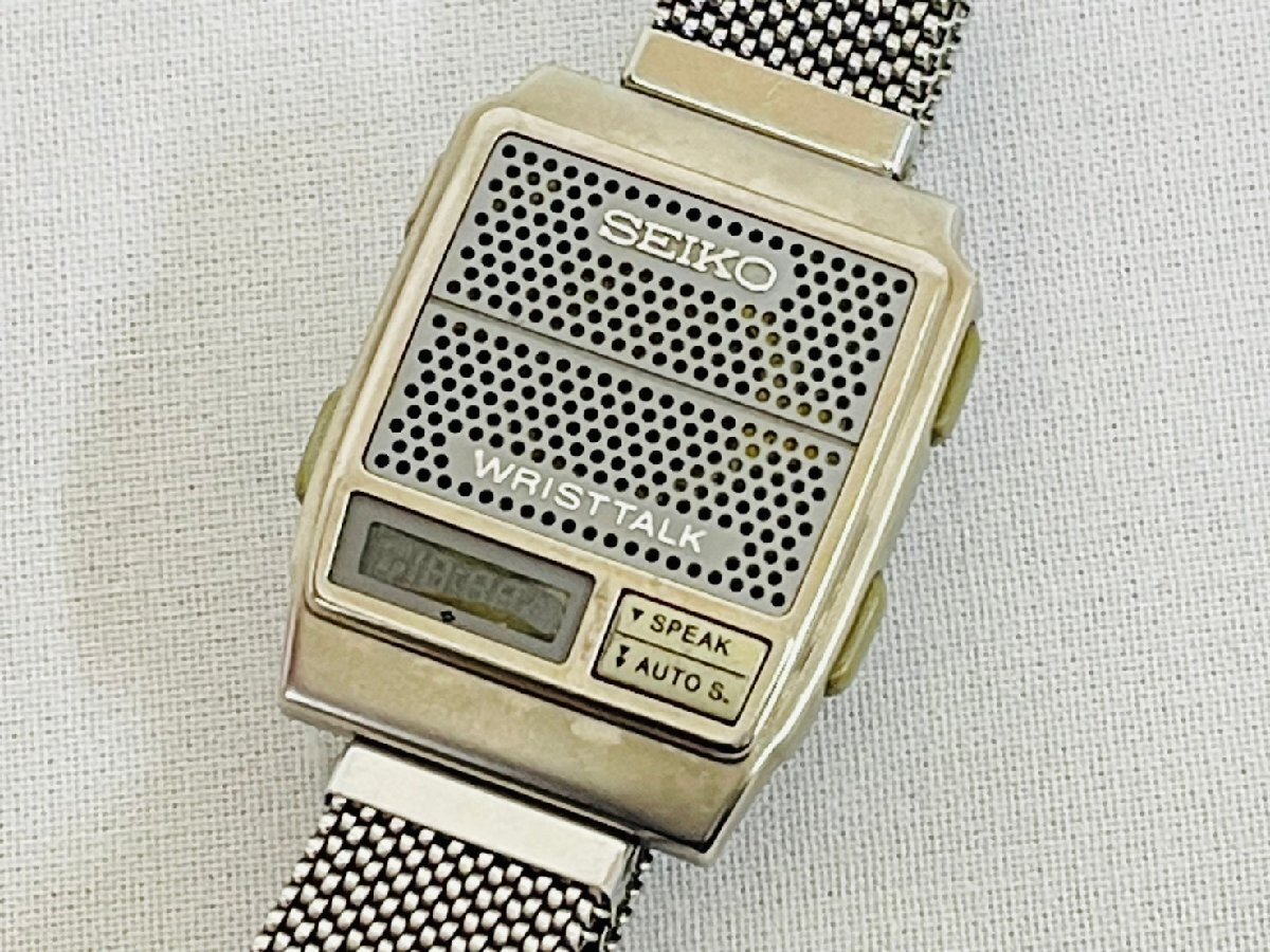 SEIKO セイコー A964-4A0A WRISTTALK リストトーク クォーツ 腕時計 音声 シルバー QZ 時計 デジタル ヴィンテージ