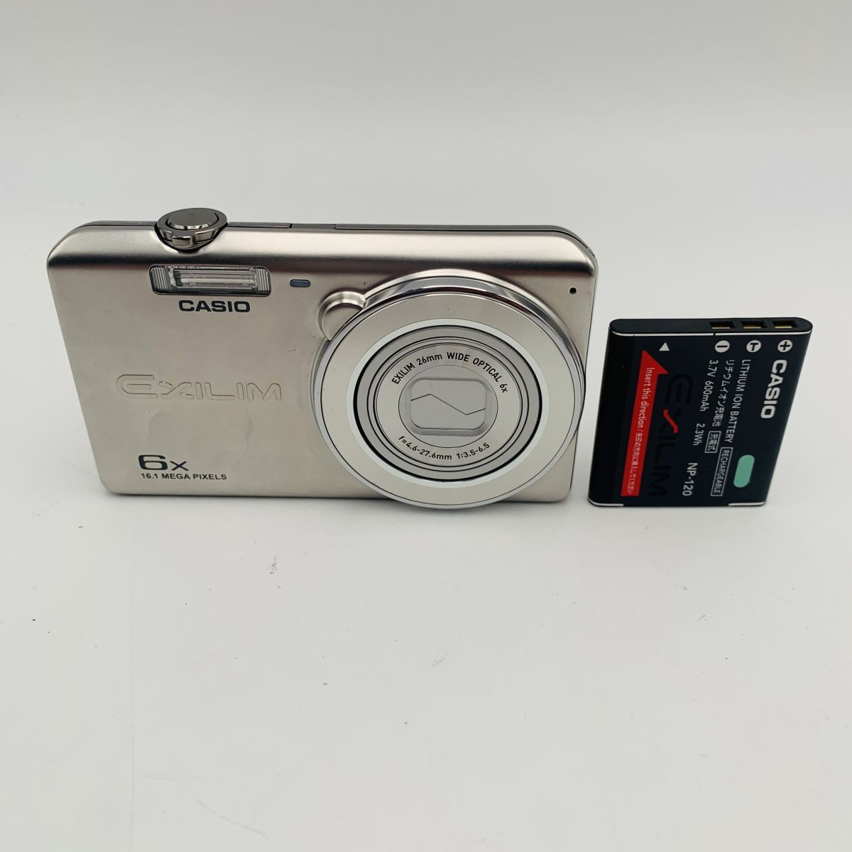 CASIO カシオ コンパクトデジタルカメラ EXILIM EX-ZS20 シルバー EX-ZS20SR バッテリー付き 現状品 1円スタート #260332