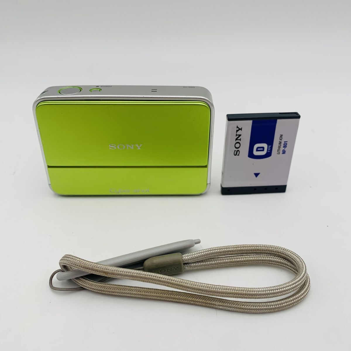 SONY Cyber-shot DSC-T2 デジタルカメラ（グリーン）バッテリーストラップ付き 現状品 1円スタート #260320