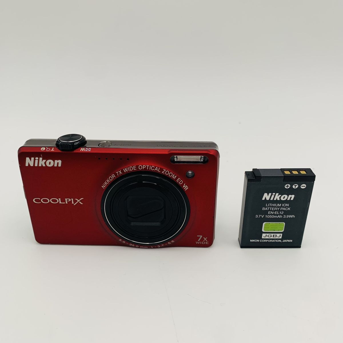 Nikon ニコン デジタルカメラ COOLPIX (クールピクス) S6000 フラッシュレッド バッテリー付き 現状品1円スタート #260303