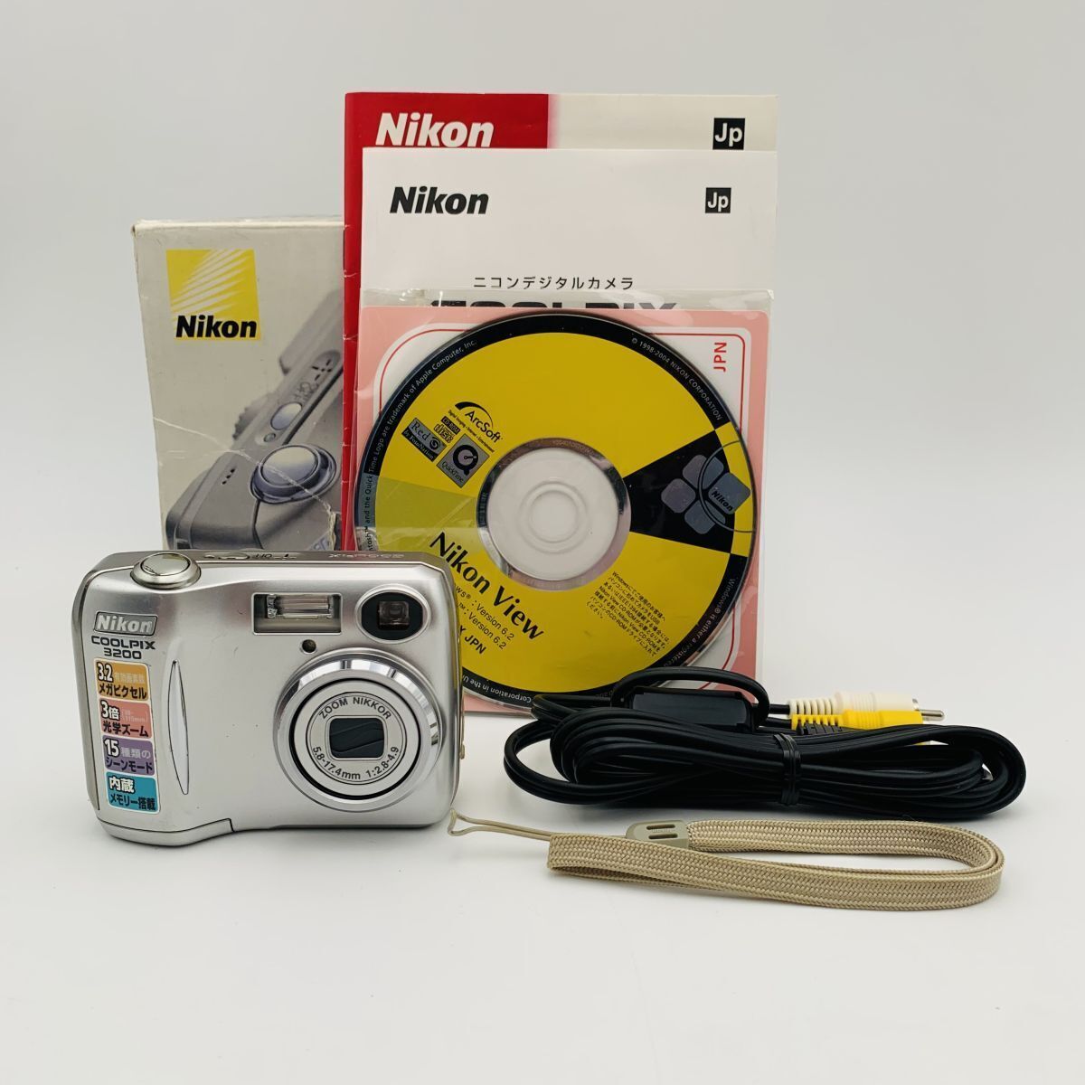 Nikon COOLPIX 3200 シルバー 元箱取説付き ニコン クールピクセル コンパクトデジタルカメラ 現状品 1円スタート #260301