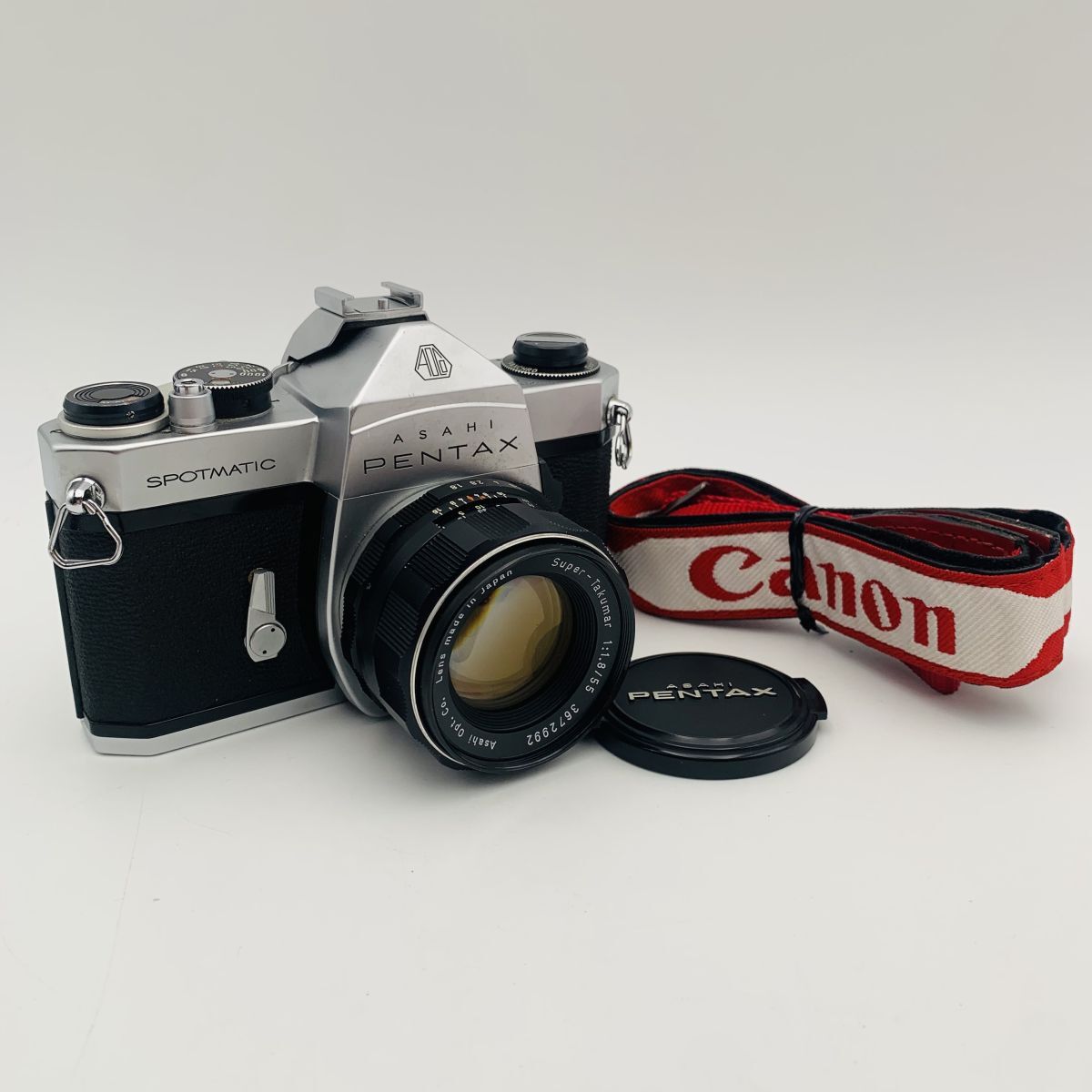 【シャッター動作OK】ASAHI PENTAX SP SPOTMATIC Super-Takumar f1.8/55 ペンタックス フィルム一眼レフ 現状品 1円スタート #260352
