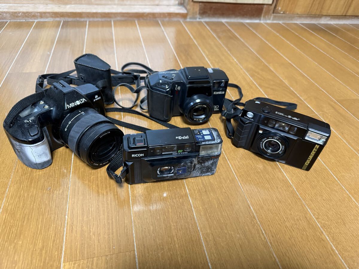 MINOLTA 3700i AF-S コニカ Z-up 80 リコー FF-3 AF フィルムカメラ 4台　セット　まとめ　 コンパクトフィルムカメラ　いろいろ　 カメラ