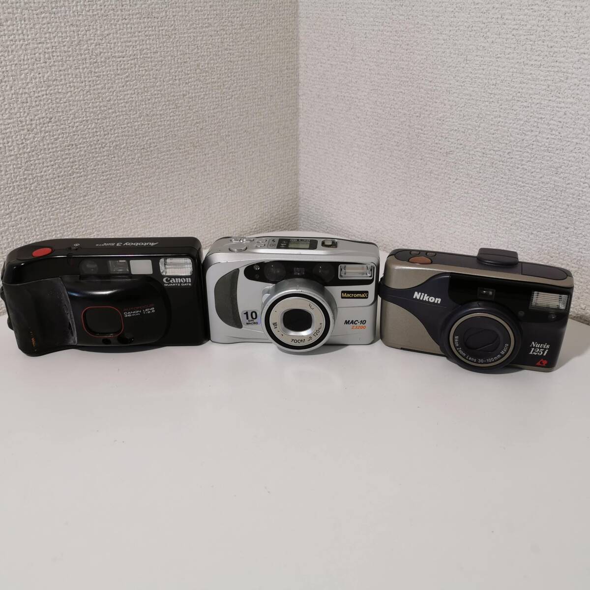 180311S62-0320S6□コンパクトフィルムカメラ□3台 まとめて キャノン ニコン ゴコー Autoboy3 オートボーイ 