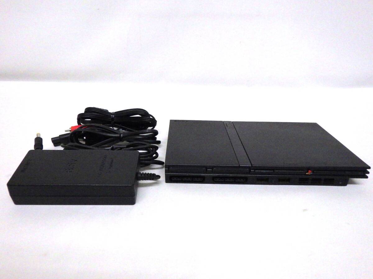 043D801C♪PlayStation2本体 SCPH-7000 チャコールブラック PS2 中古 動作OK ※コントローラー、取扱説明書欠品