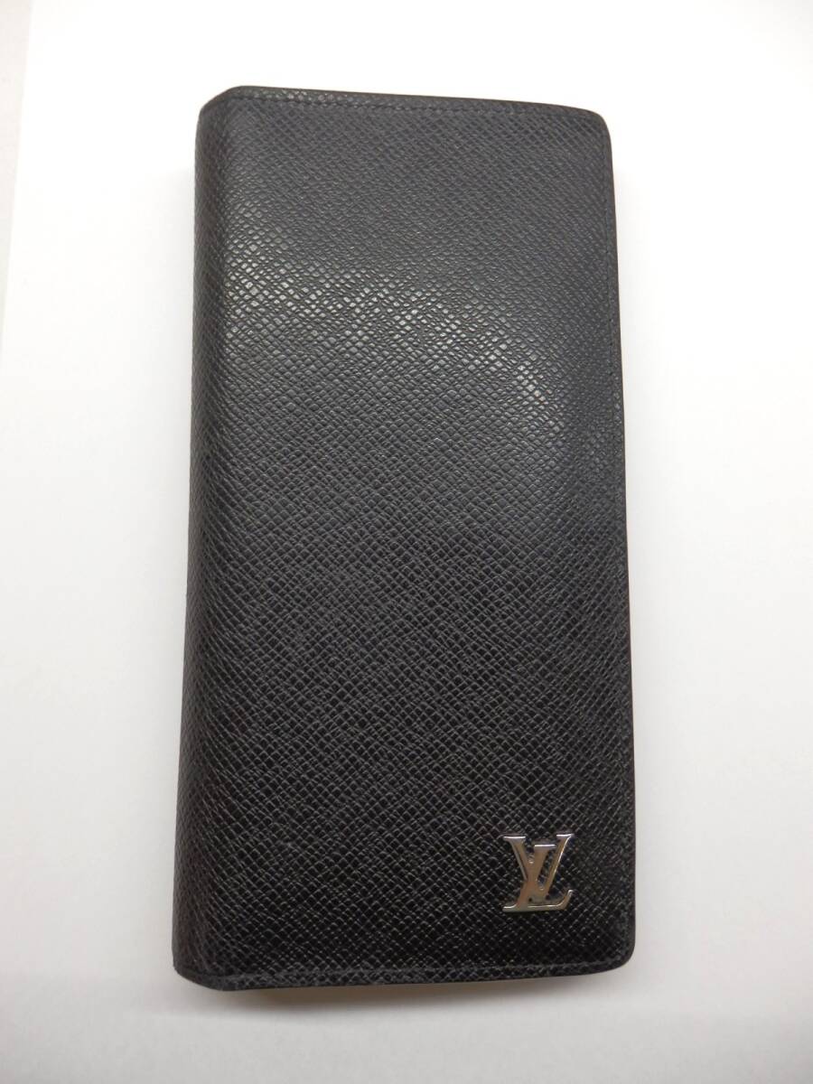 172H125B◆LOUIS VUITTON ルイヴィトン M30285 タイガ ポルトフォイユ ブラザ ブラック 長財布 ICチップ内蔵