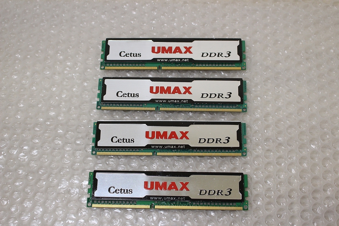 ★送料無料！DDR3-1333 4GB デスクトップPC用メモリ DIMM UMAX Cetus 4枚セット★QQ30