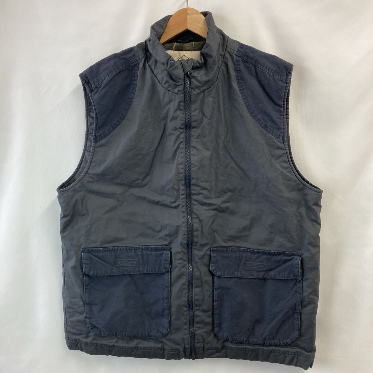 ★大特価★【1500円スタート】STJOHN'S BAY メンズ アウター ベスト ネイビー 古着 サイズL【20260331-10】