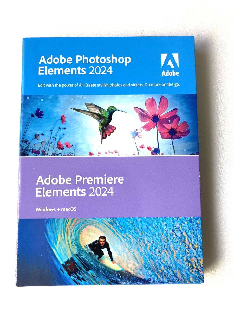Adobe Photoshop Elements 2024 & Premiere Elements 2024 Windows/Mac 正規版 パッケージ版 アドビ フォトショップ/プレミア 日本語