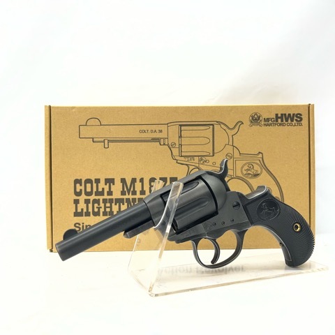 m43503 【未使用・完品】 HWS ハートフォード モデルガン M1877 コルト ライトニング エイジドモデル 3.5インチ カートリッジ×6 未発火