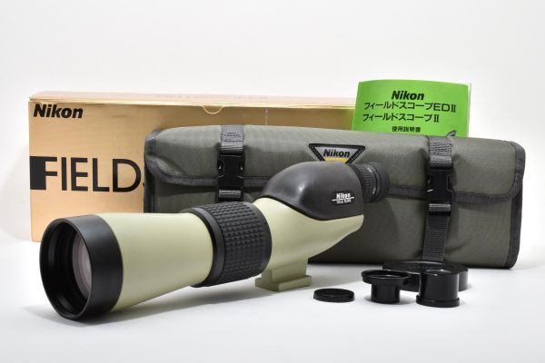 元箱付動作確認済 Nikon FIELDSCOPE II 20-45x Monocular 接眼レンズ付 単眼鏡 フィールドスコープ ニコン 付属品豊富 #0710