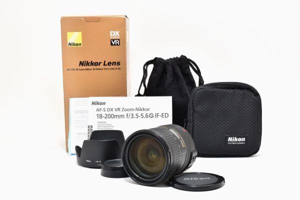 完動良品 Nikon AF-S DX Nikkor 18-200mm F3.5-5.6 G IF-ED VR 手ブレ補正 高倍率ズームレンズ ニコン Nikon F Mount APS-C 化粧箱付 #1032