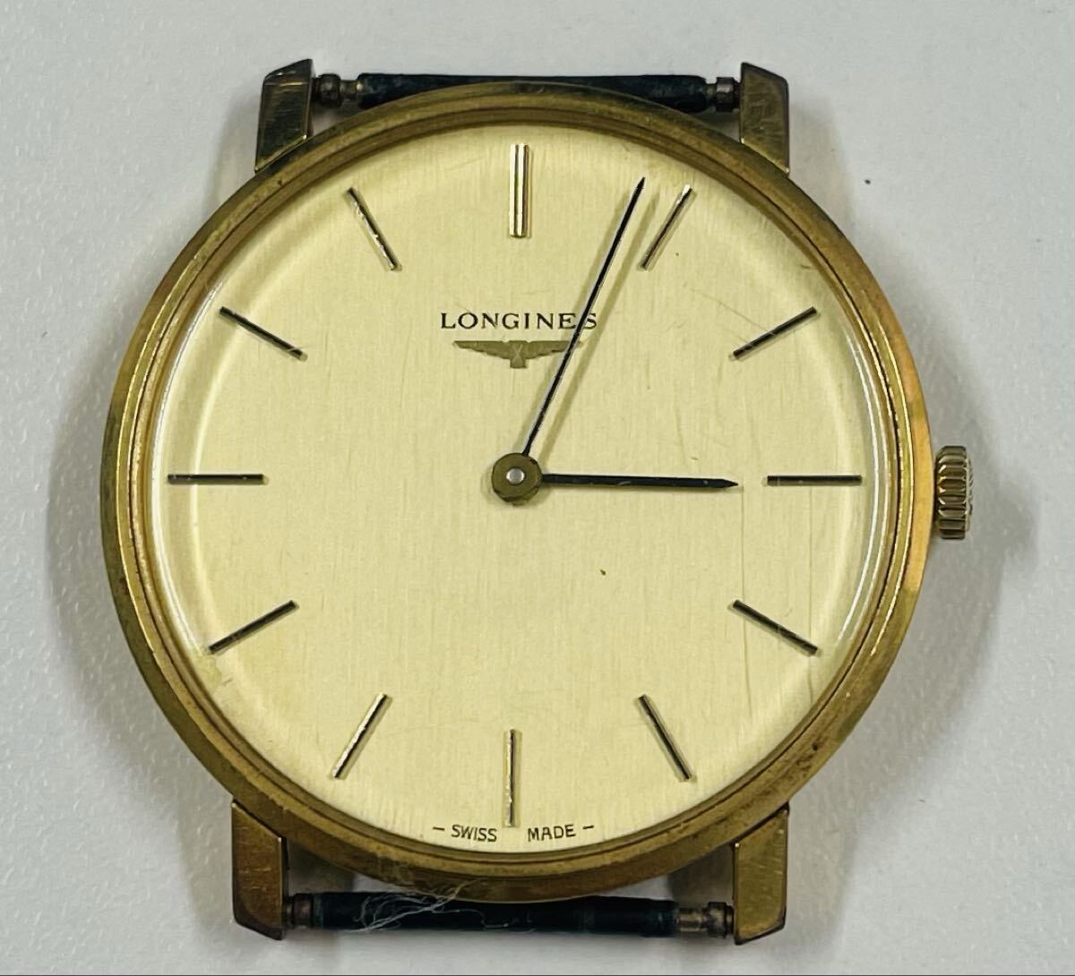 ロンジン LONGINES 腕時計 フェイスのみ 1円スタート メンズ 手巻き 稼働品 ゴールド ヴィンテージ アンティーク 時計 17883619