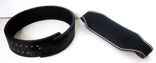B■中古■２点 レバーアクションベルト トレーニングベルト パワーベルト リフティングベルト■