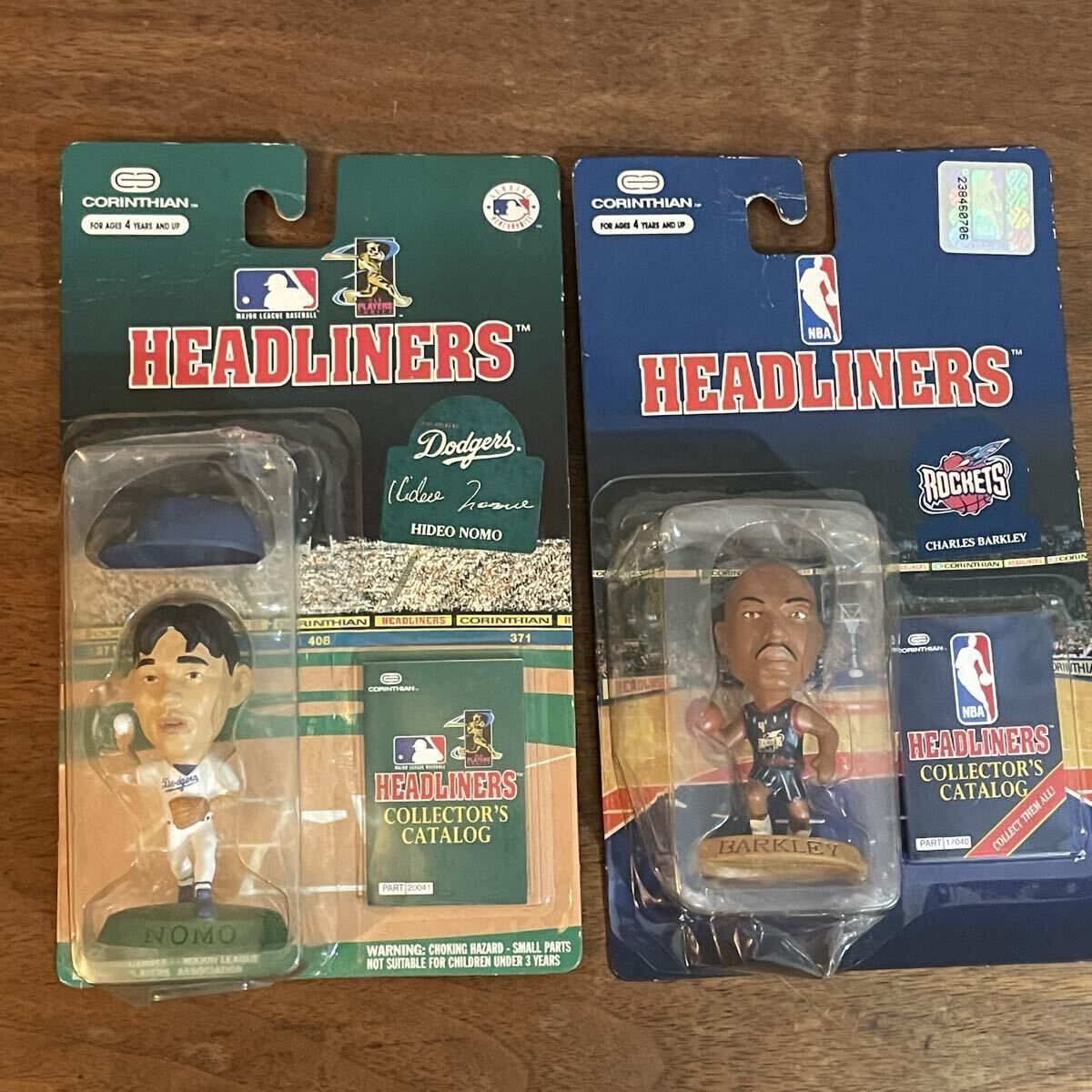 【90s当時モノ】Starting Lineup フィギュア 野茂英雄(MLB) / C.バークリー(NBA) 2体セット カード付 SLU