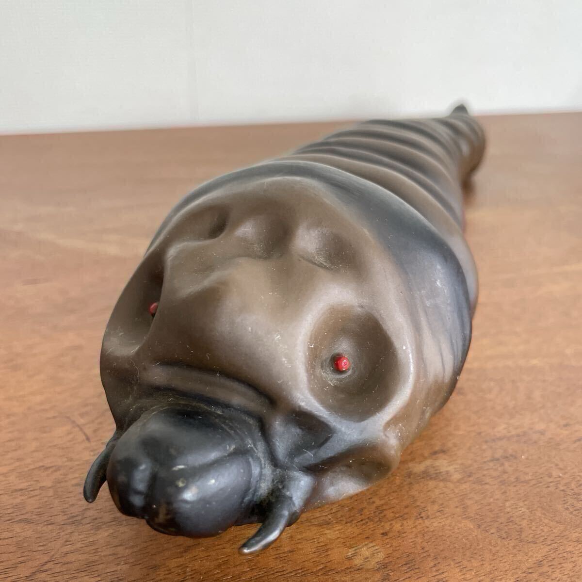 【1984年当時モノ】ポピー モスラ 幼虫 ソフビ 巨大フィギュア 全長約35cm バンダイ グレートモンスターシリーズ 刻印有 モスラ