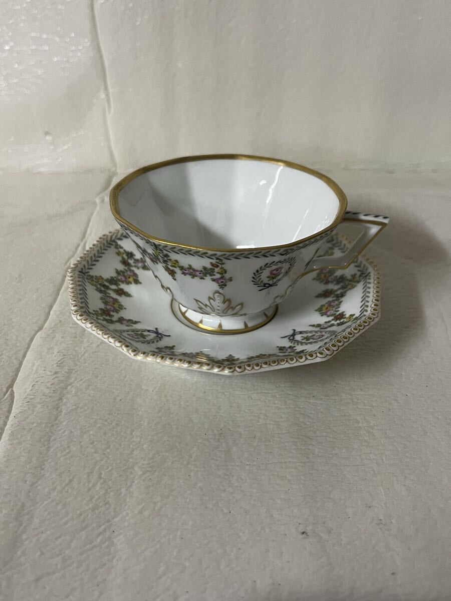 Nymphenburg ニュンフェンブルグ ドイツ カップ＆ソーサー 洋食器 金彩 アンティーク ヴィンテージ 芸術 美術 陶器 