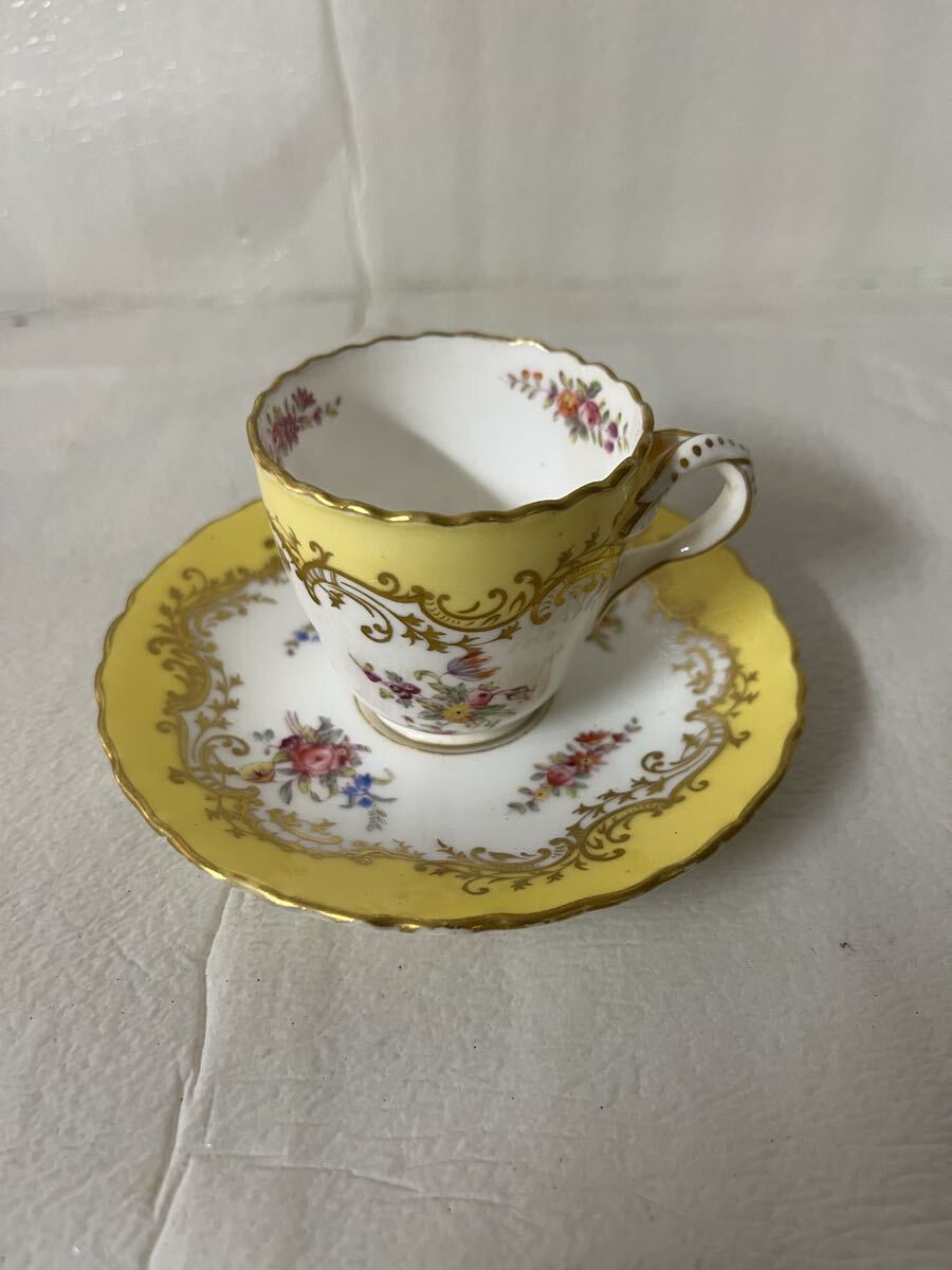【C-2】Coalport コールポート デミタス カップ＆ソーサー アンティーク ヴィンテージ 洋食器 食器 金彩 陶器