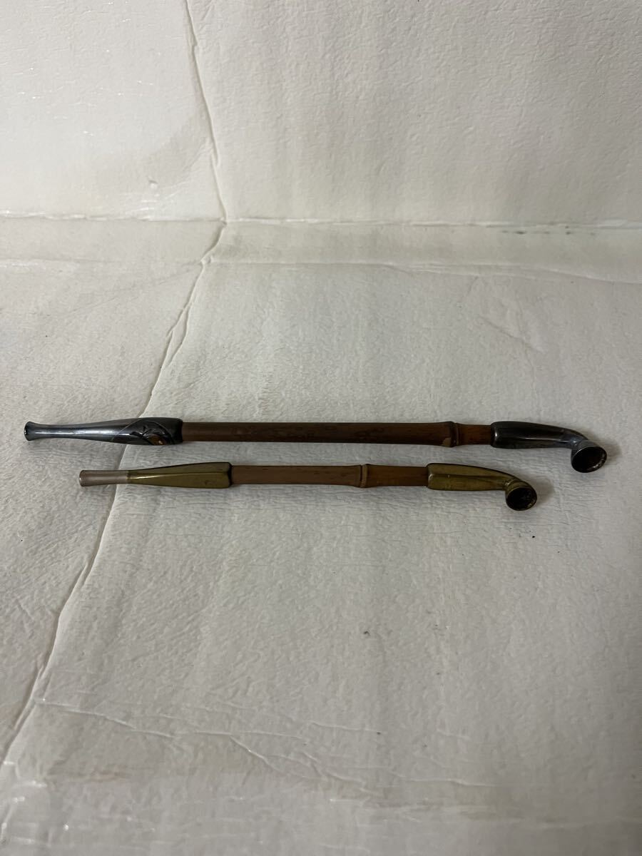 キセル 2点 まとめ 喫煙具 煙管 喫煙グッズ 煙草 時代物 レトロ 古道具 アンティーク ヴィンテージ コレクション