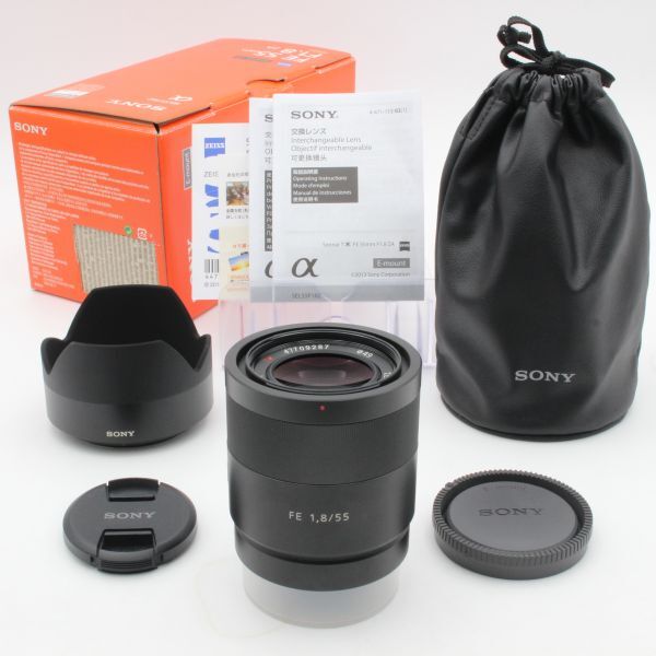 【極美品】 SONY ソニー Sonnar FE 55mm f1.8 ZA T＊Zeiss SEL55F18Z sony 元箱 付属品 付き 101012