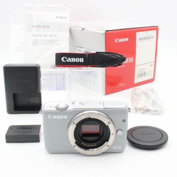 【極美品】 Canon キヤノン EOS M10 ボディ ミラーレス 一眼レフ カメラ CANON キャノン 元箱 付属品(使用説明書未開封)付き 97007