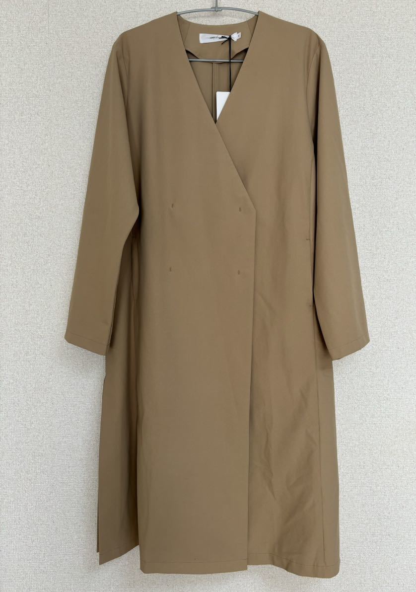 マイバリット ダンスキン DANSKIN シェルタリング ラペルレスコート L 新品28,600円　撥水　UV べージュしっかりした生地　高級　コート　