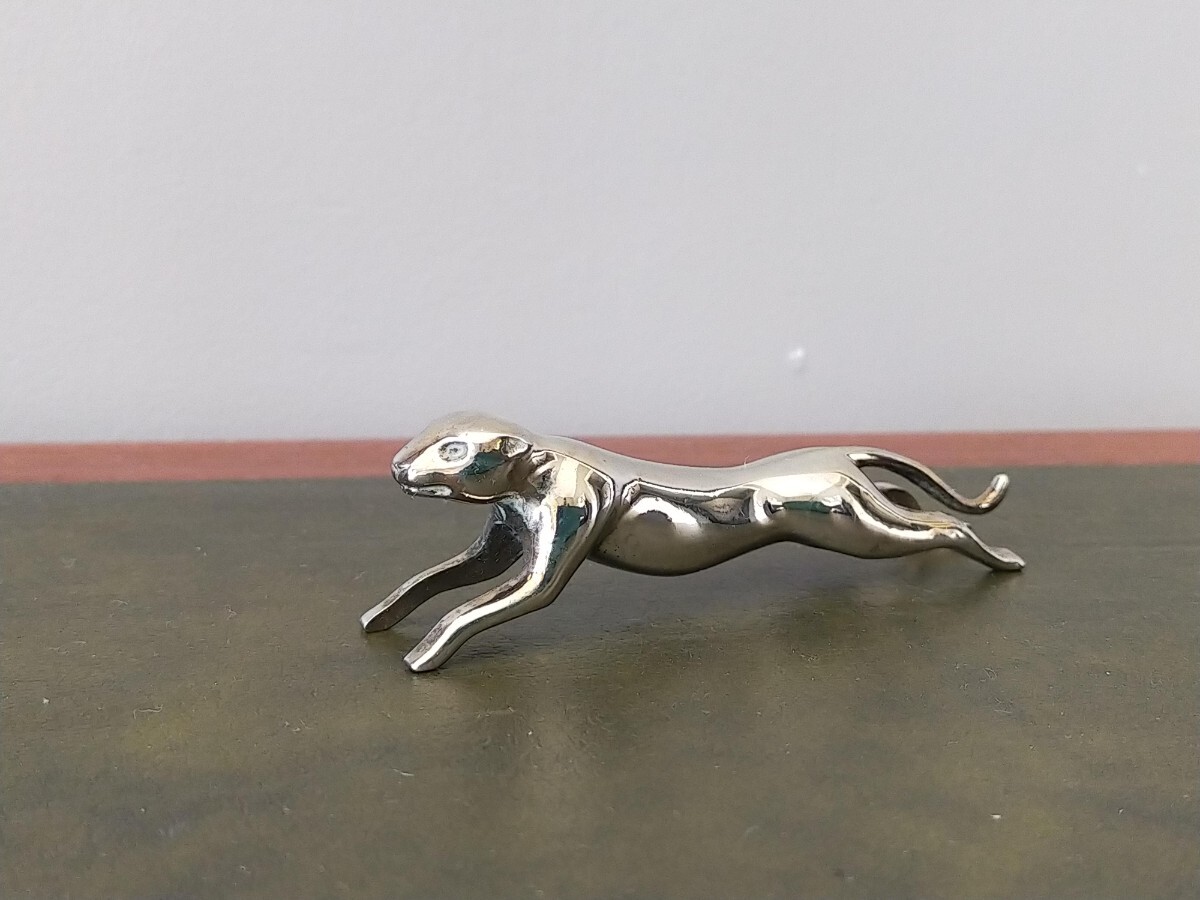 ★アンティーク品★ヒョウのナイフレスト オブジェ 小物 ひょう フランス 