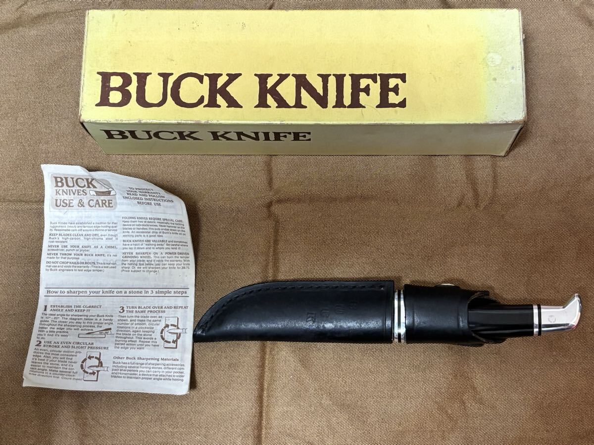 未使用 BUCK KNIFE NO.102 ウッズマン シースナイフ アウトドア