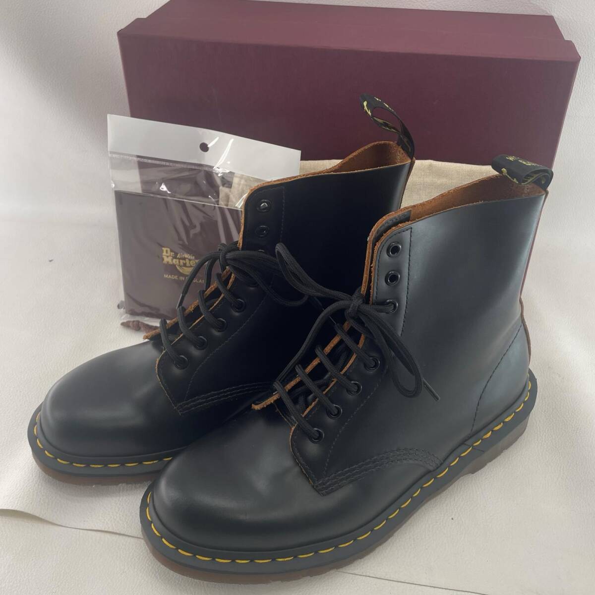 8ホールブーツ Dr.Martens ドクターマーチン メンズ ブラック UK10 程度S 12308001 VINTAGE 1460 8EYE BOOT エイトホール ◆2009