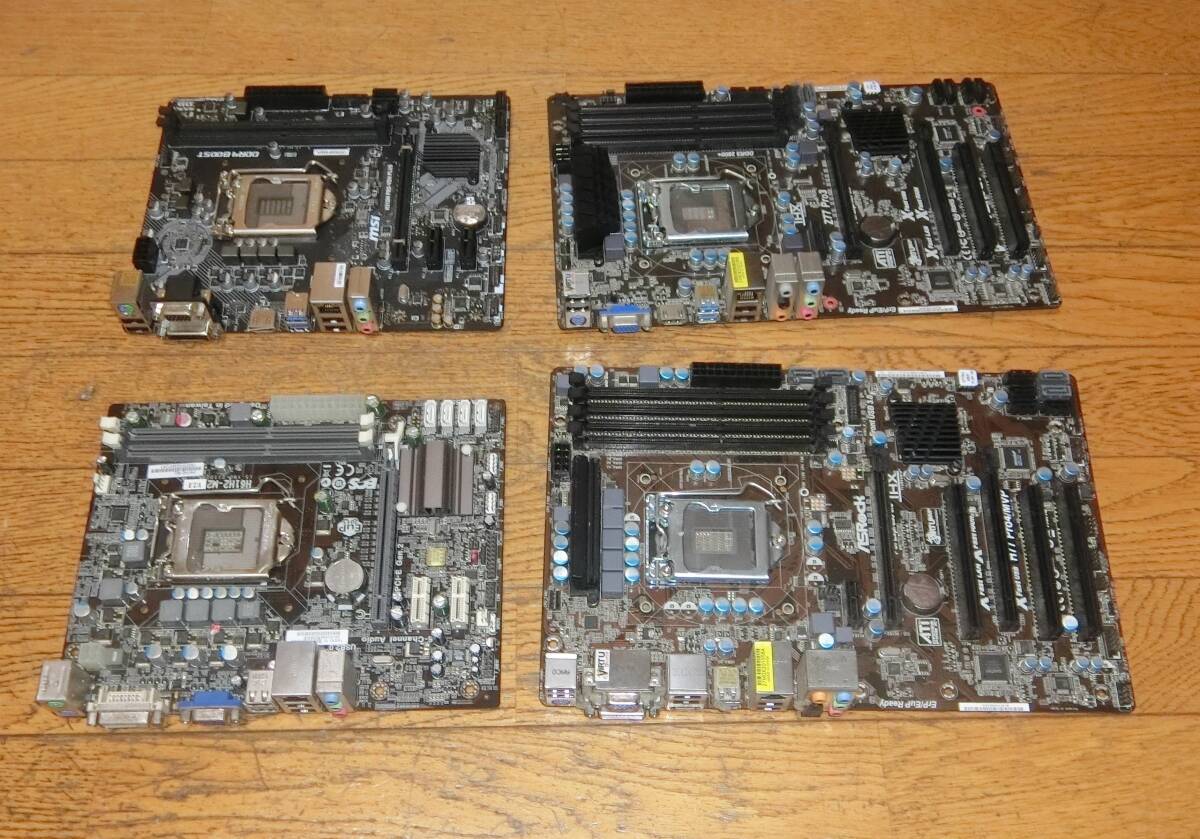 ジャンクマザー 4枚セット ①H310M PRO－VDH PLUS ②Z77 Pro3 ③H77 Pro4/MVP ④H61H2-M2