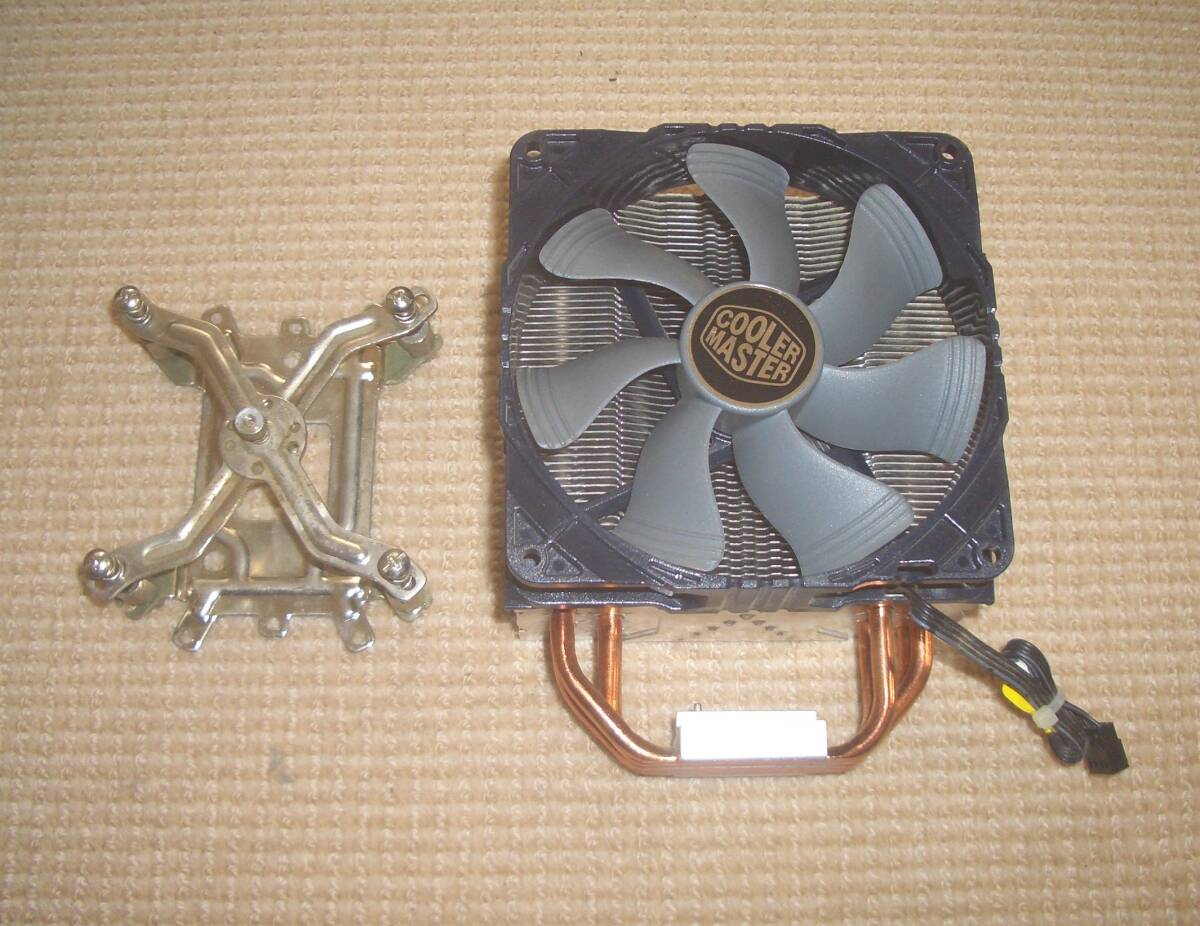 動作保証 CoolerMaster CPUクーラー intel/AMD マルチソケット ネジ式 ヒートパイプ ダイレクトコンタクト サイドフロー 12cmファン 
